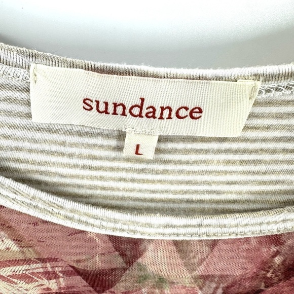 Sundance Size Large Top Ever Blooming Floral Mesh Layered Blouse Shirt Pink USA - Picture 4 of 8